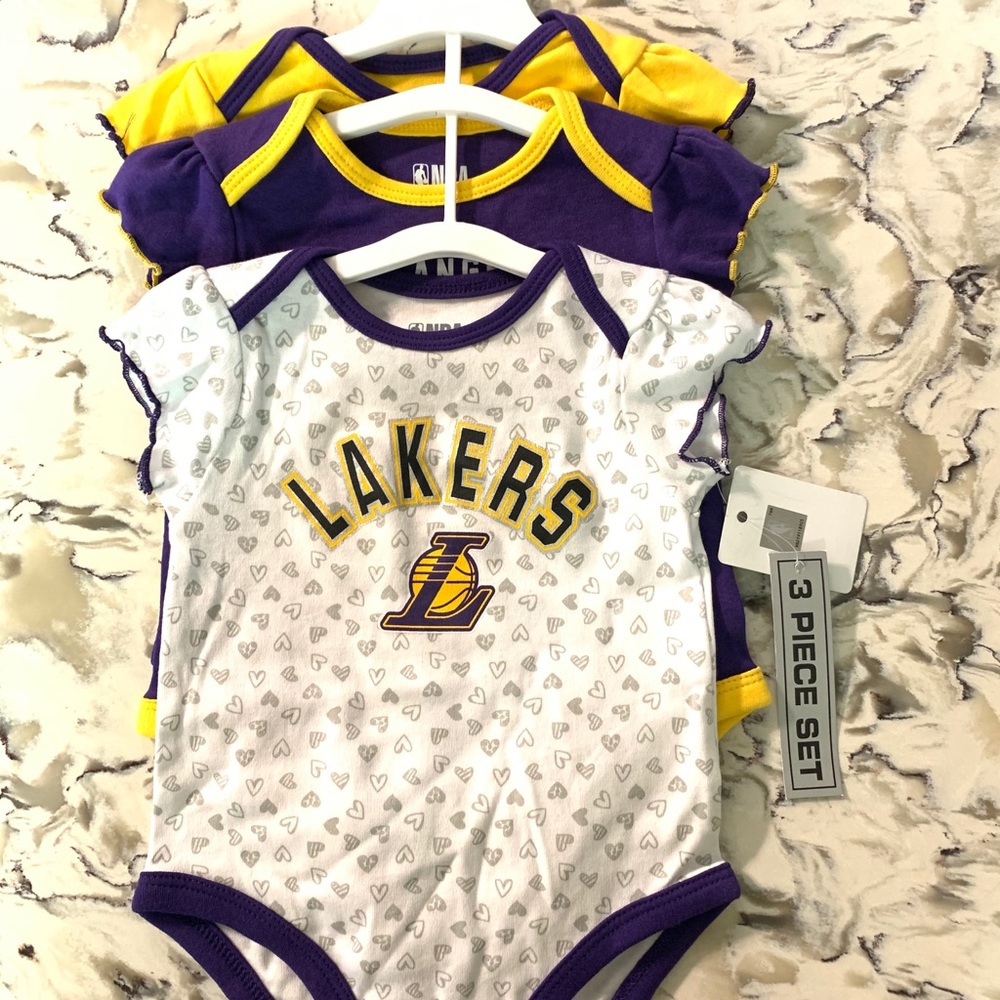 Girls Lakers Onsie set